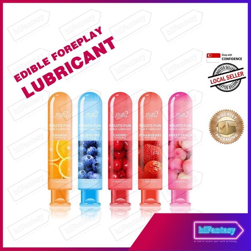 [edible Foreplay Lube] Water Based Fruits Flavoured Lubricant Oral Sexual Anal