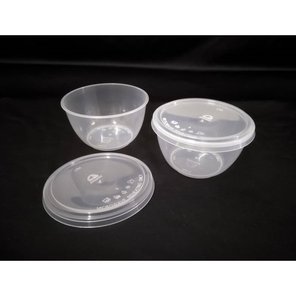 CBRW2 Round Disposable Plastic  Food Container Bekas  