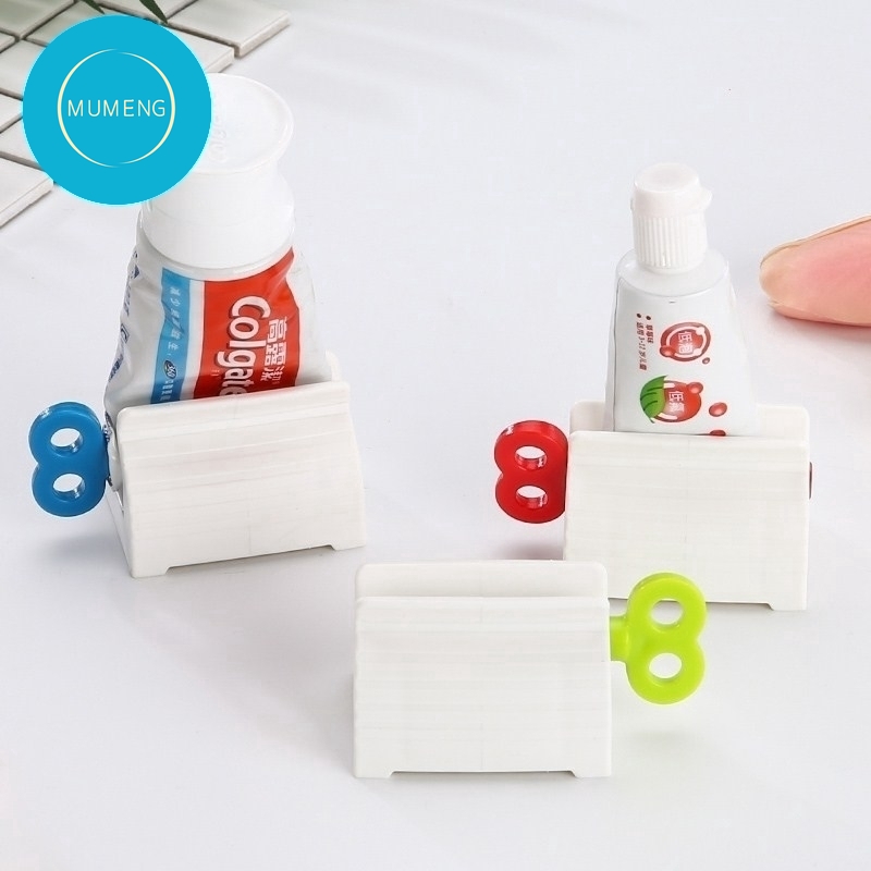 MUMENG Plastic Manual Rolling Toothpaste Tube Squeezer Dispenser Facial Cleanser Squeezer Holder