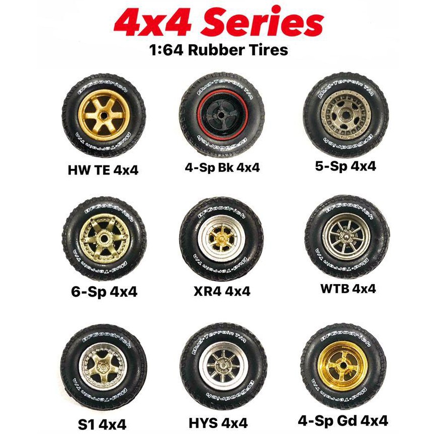 CE28 gun metal rim fit Hot Wheels matchbox diecast 1:64 rubber tires 