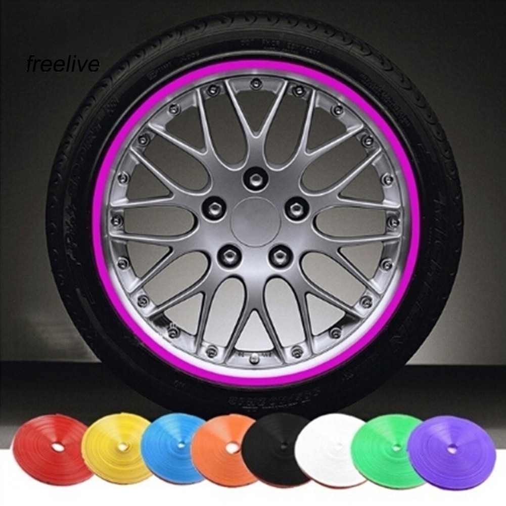 FLE 8m Universal Car Wheel Rim Sticker Protective Ring Scratch