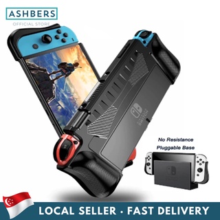 Nintendo Switch OLED Or Gen2 Protective Case With Grip Cover Comfort Padded Hand Grips Casing.