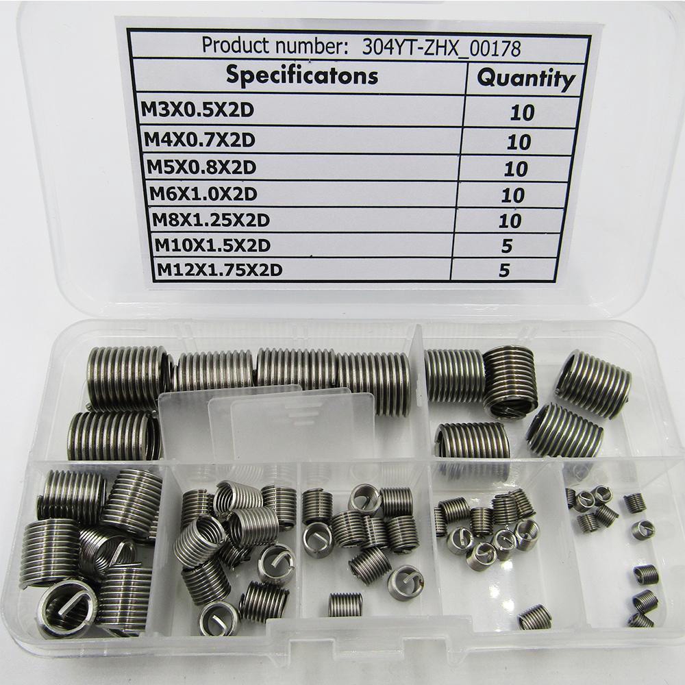 Steel Useful Durable Helicoil Fastener Accessories Repair Tool Threaded Insert