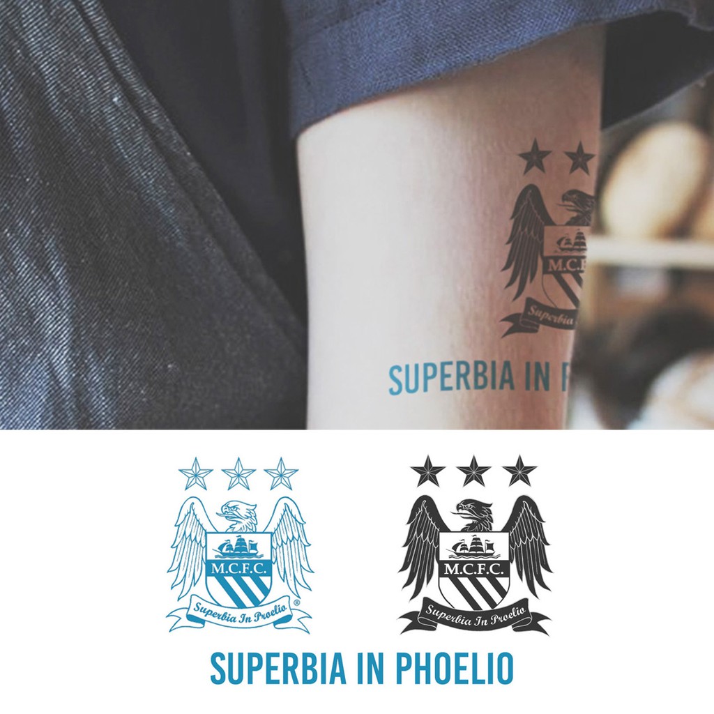 Temporary tattoo - Manchester city | Shopee Singapore