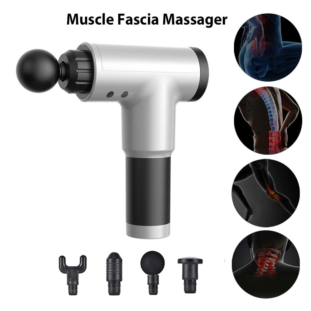 2020 New Massage Gun Electric Muscle Stimulator Fascia Gun Vibrating Deep Therapy Relaxation Fitness Sports Body Shaping Shopee Singapore