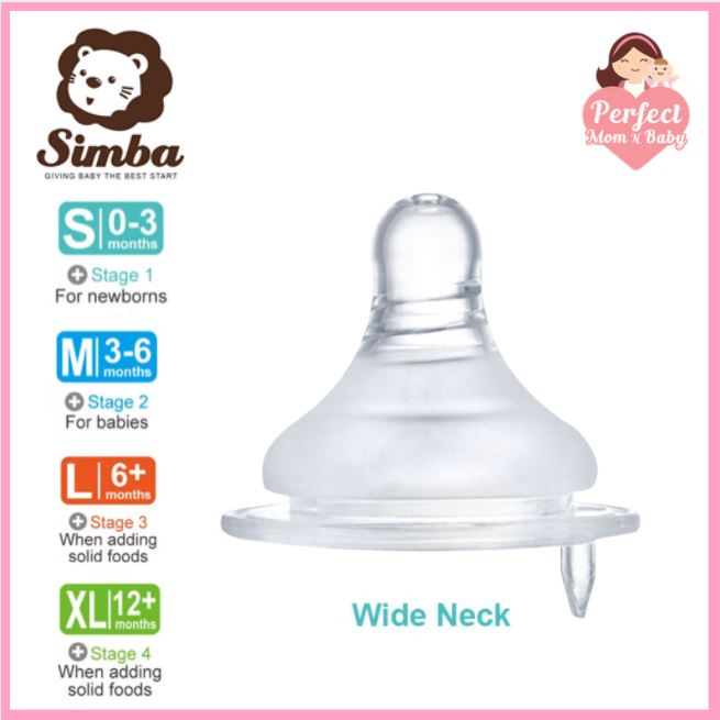 Shop Malaysia Simba Ultra Soft Wide Neck Cross Hole Anti Colic Teat 1pc Shopee Singapore