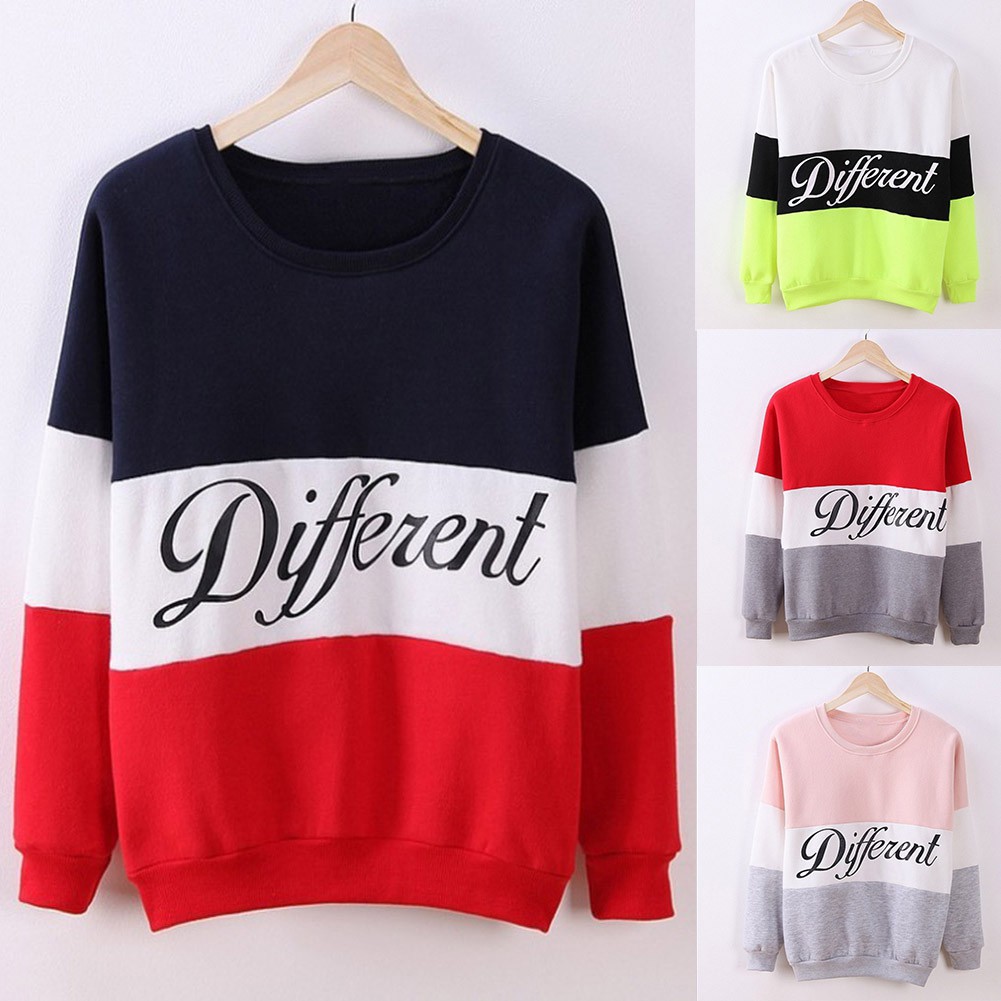 Women Fashion Alphabet Sweatshirt Cotton Hoodie Sweatshirts Top Shopee Singapore