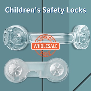 [ Wholesale Prices ] Children's Anti-pinch Safety Lock Catch/ Multifunctional Anti-collision Premium Safety Locks/ Self-adhesive Baby Safety Buckle For Cabinet, Drawer