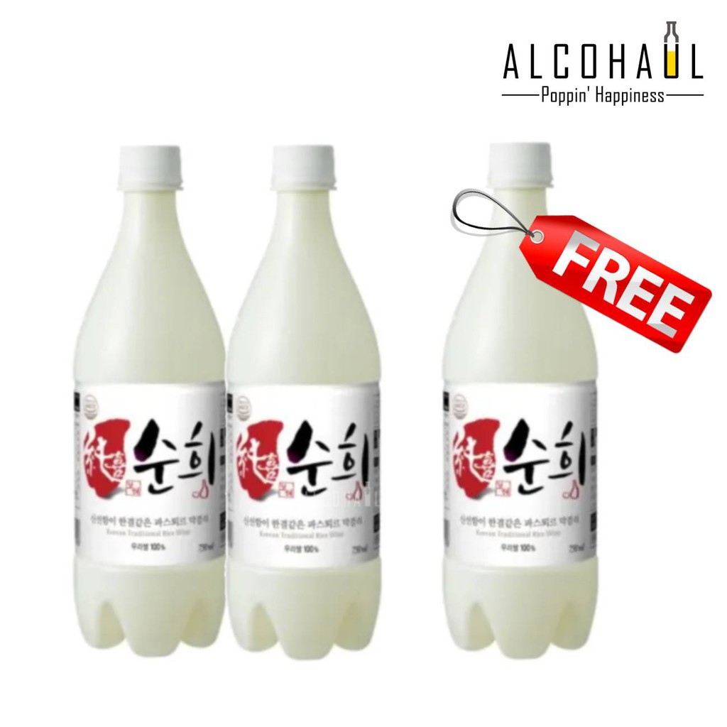 【BUY 2 FREE 1 Korean RICE Wine】Bohae Makgeolli 70cl Shopee Singapore