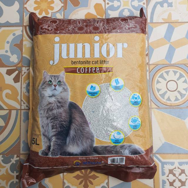 JUNIOR CAT LITTER Coffee - Blocky and Fragrant Sand for Cat Littering