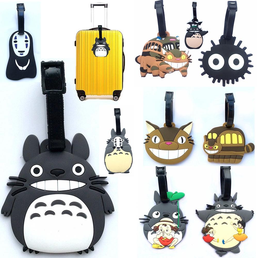 Totoro Spirited Away Cartoon Luggage Tag Travel Accessories Luggage Straps
