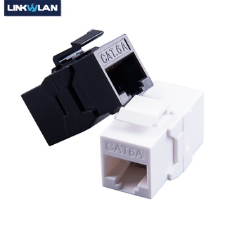 Linkwylan RJ45 Cat5e Cat 6 6A Keystone Adapter Female Inline Coupler Network UTP Cable Extension Connector For Blank Patch Panel