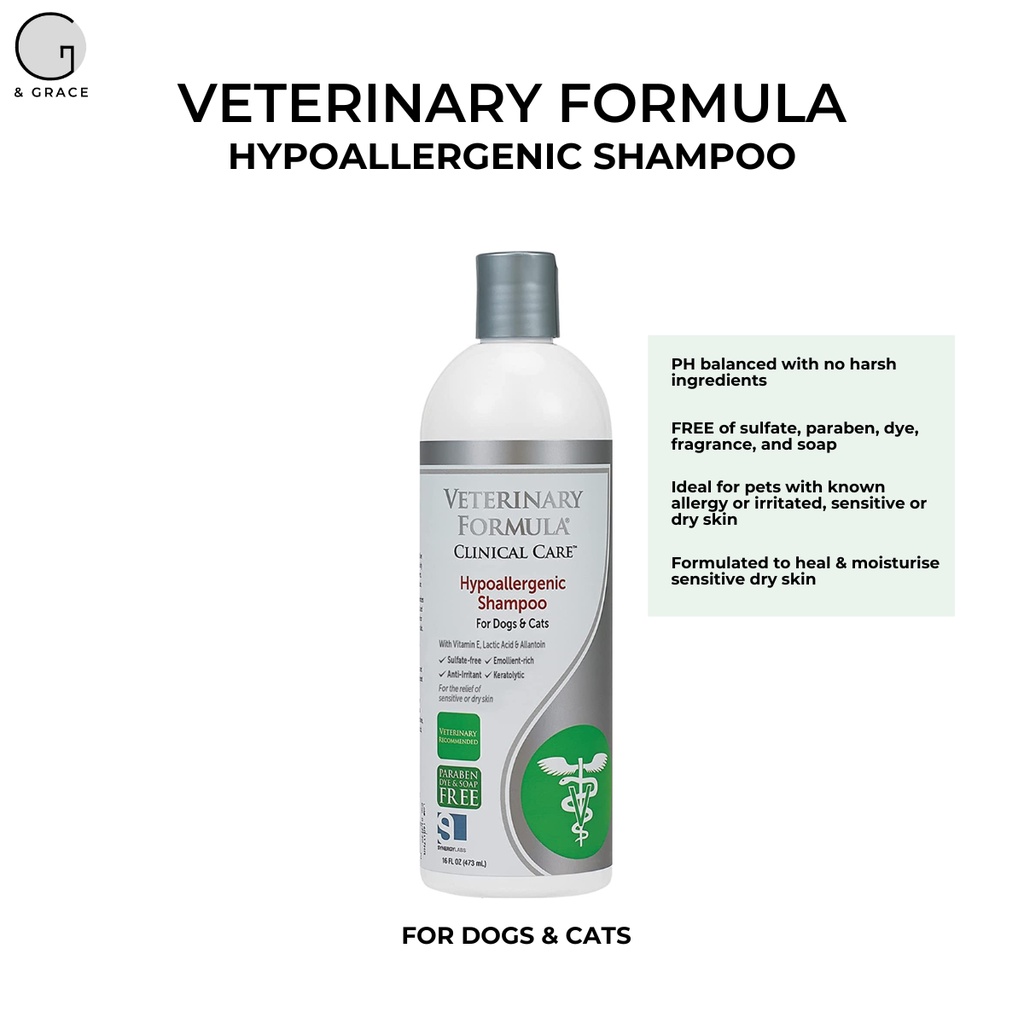 Veterinary Formula Clinical Care Hypoallergenic Shampoo for Dogs and