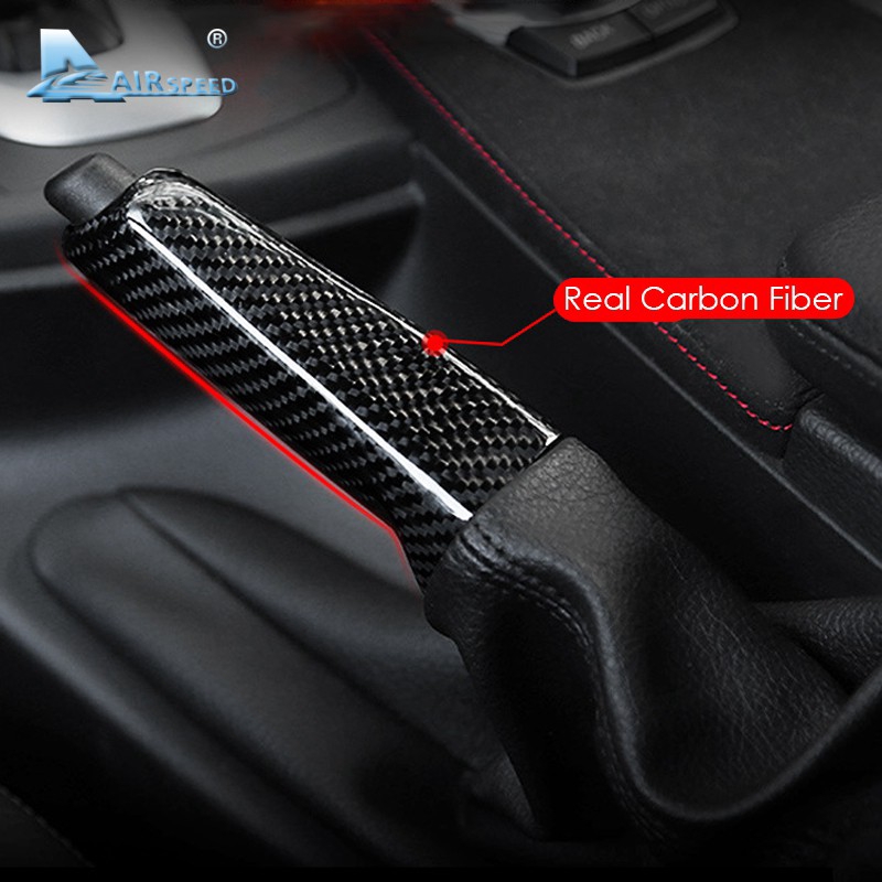 Carbon Fiber Pattern Hand Brake Set Cover for 3 5 Series Car Handbrake Cover Grip Handle Lever for E90 E60 F30 