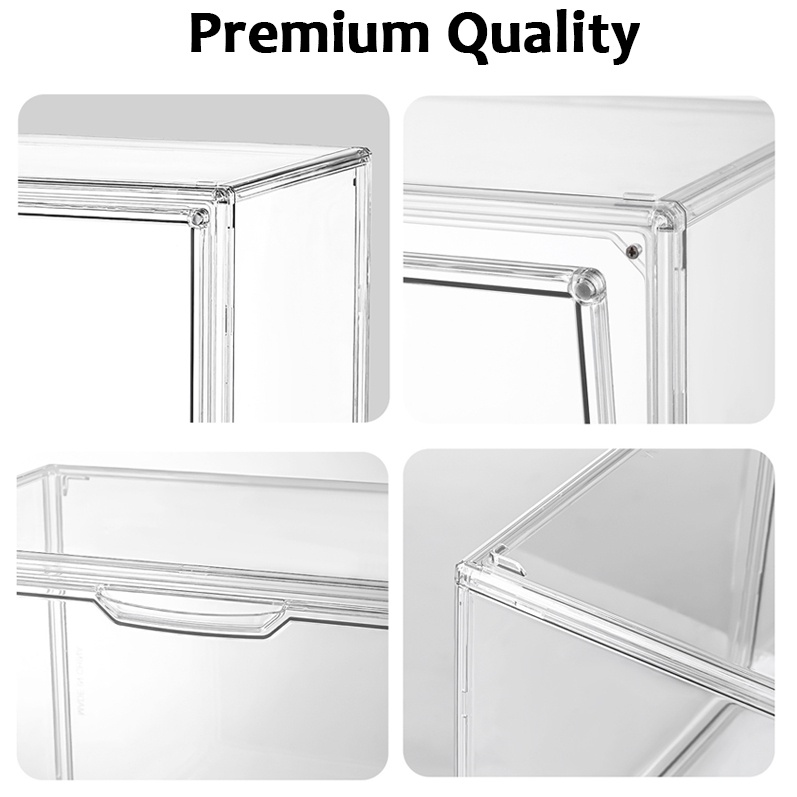 CORALStacking Bag Storage Box With Cover Organizer Acrylic