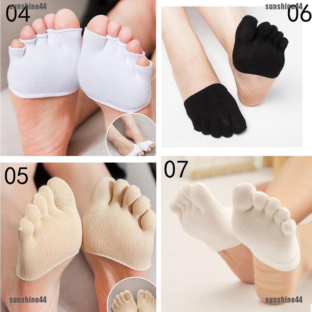 Newly Design Invisible Non Slip Toe Socks Half Grip Heel Five Finger ...
