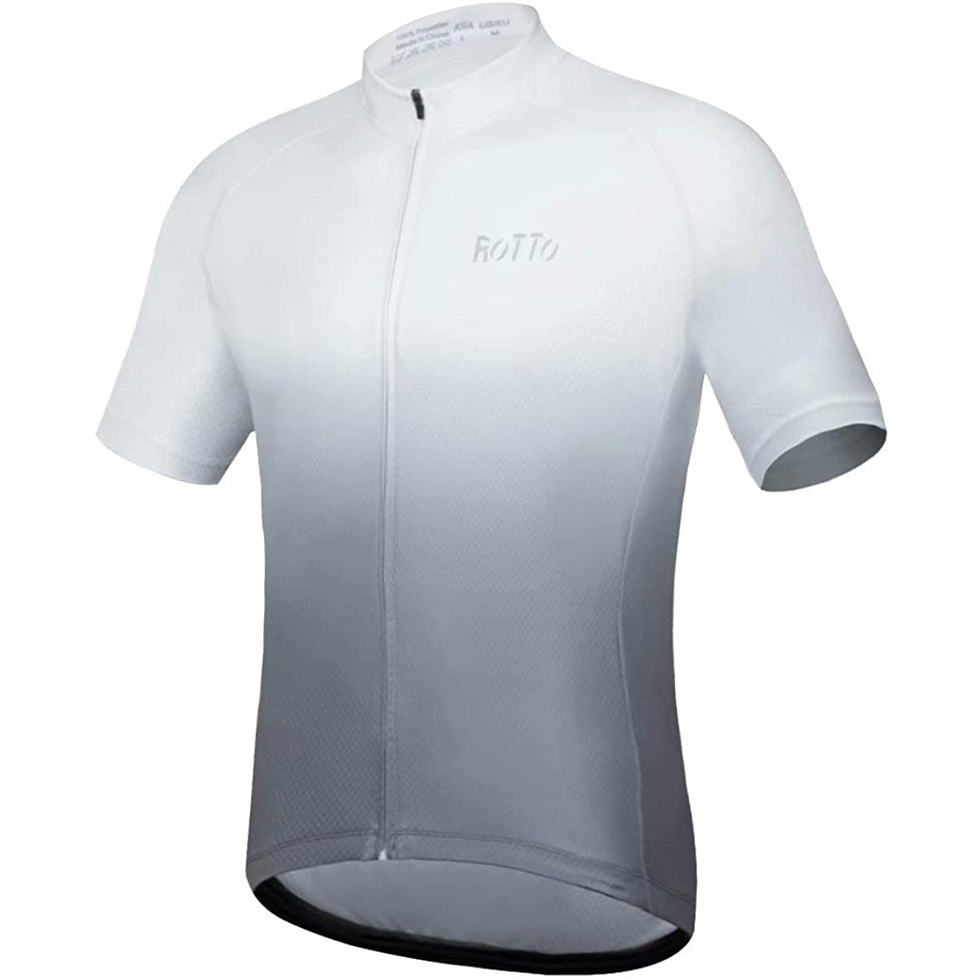 ROTTO Cycling Jersey Men Bike Shirts Short Sleeve Gradient Color Series 
