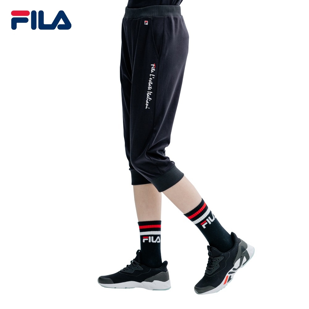Fila Women S White Line Capri Pants Cropped Comfortable Smooth