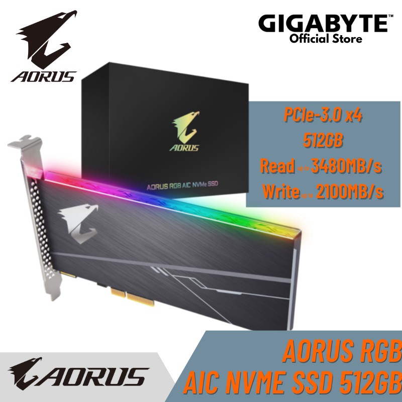 AORUS RGB AIC NVMe SSD 512GB | Shopee Singapore