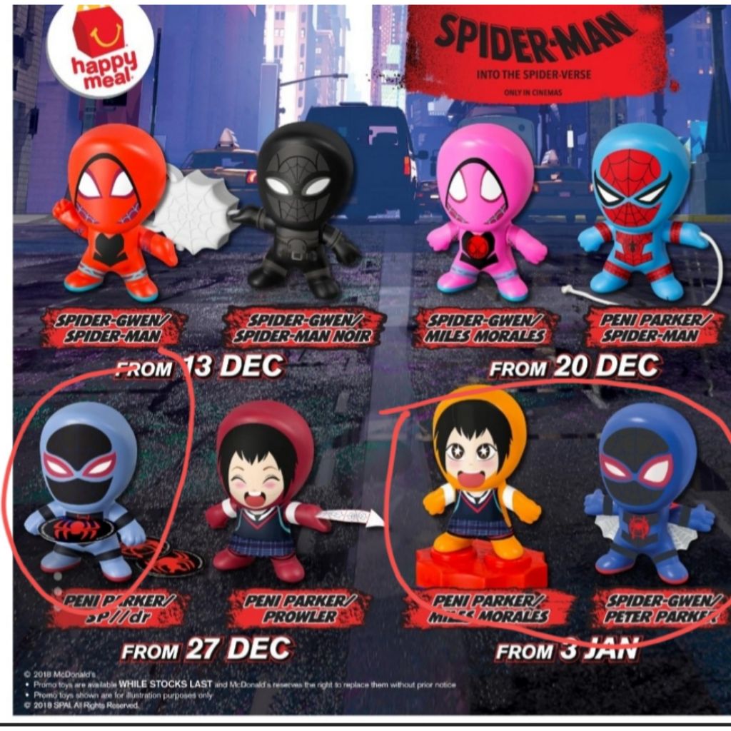 mcdonalds spiderman happy meal