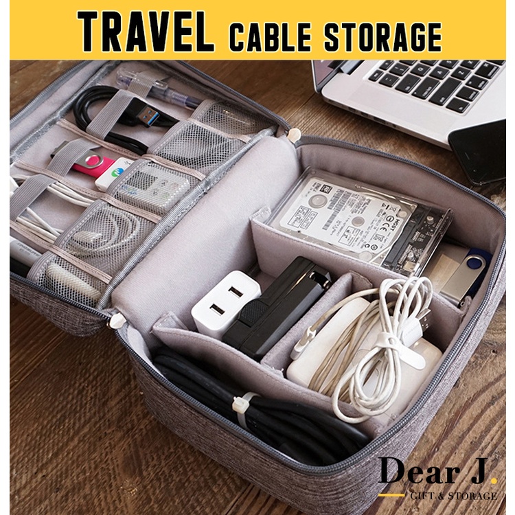 Travel Cable Storage Bag Gadget Pouch [Dear J] Shopee Singapore