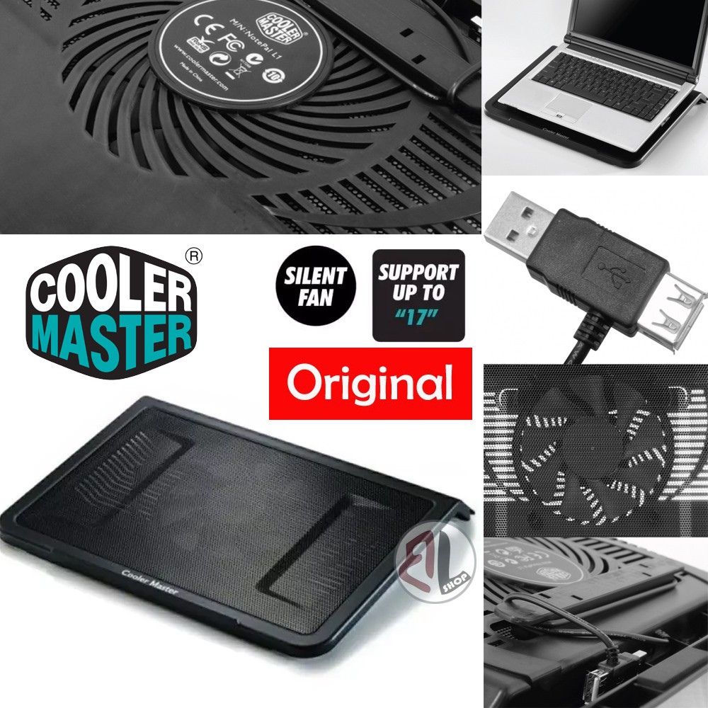 Official Cooler Master Notepal X Slim Ii Notepal L1 Cooling Pad Supports Up To 17 Laptop Shopee Singapore