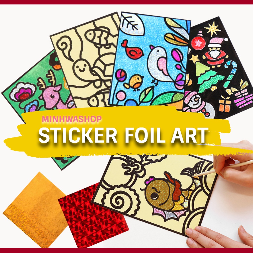 Sticker Foil Art for Goodie Bag Kid Birthday Stationery Art