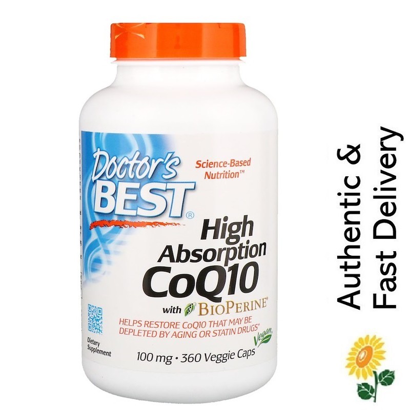 [SG] Doctor's Best, High Absorption CoQ10 with BioPerine, 100 mg [Heart ...