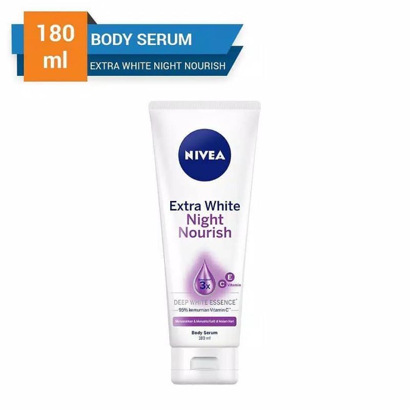 nivea extra white body serum night nourish