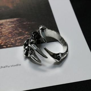 Image of Personalized Open Dragon Claw Ring Eagle Claw Ring
