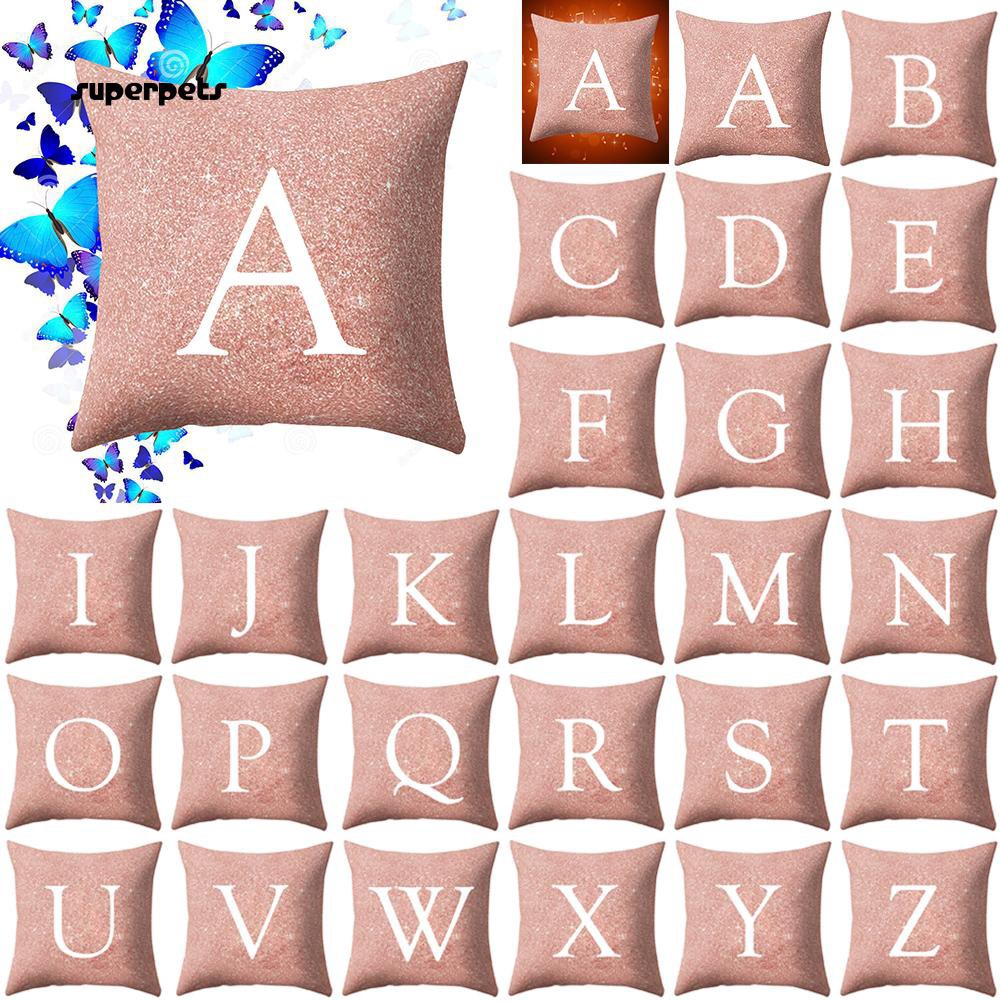 Super Home Office Car A To Z Letter Pattern Decorative Cushion
