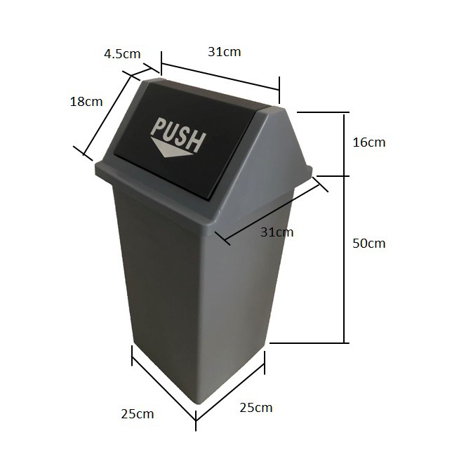 square dustbin