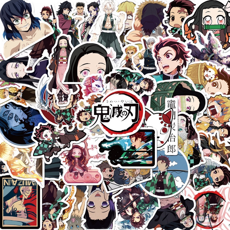  Demon Slayer: Kimetsu no Yaiba - Series 03 Stickers  50Pcs/Set Anime Mixed Luggage Laptop Skateboard Doodle Stickers
