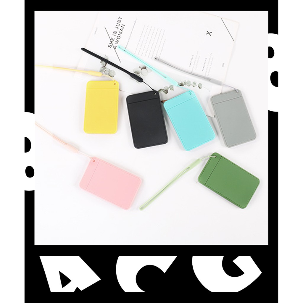 Shop Malaysia Silicone Id Card Touch N Go Card Holder With Wrist Lanyard Shopee Singapore