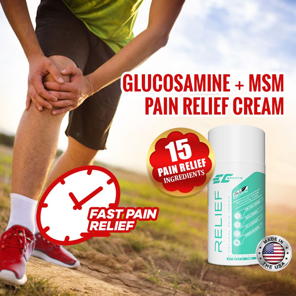 EC Sport Pain Relief Glucosamine Cream + MSM 100ml Fast Pain Relief