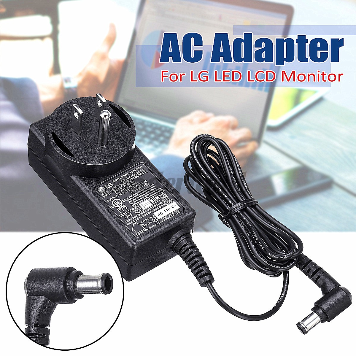 19V 1.7A Switching AC Adapter Power Supply For LG LED LCD Monitor LG power adapter 19V 1.7A ADS