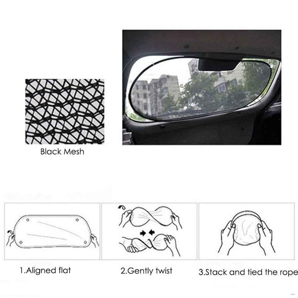 【READY STOCK】Auto Rear Sun Shade Vehicle Shield Visor Protection Back Car Window Shade Mesh Sunshade Screen Heat Insulation