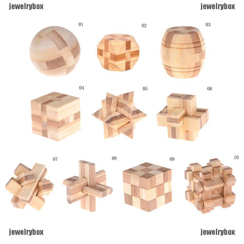 Klassische Intelligenz Toy Kong Ming Lock Gläser Puzzle Holz Puzzle 