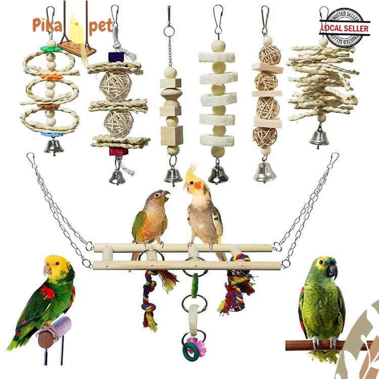 Floralby Bird Ladder Ladders Climbing Toy Parrot Toy Bite 3 