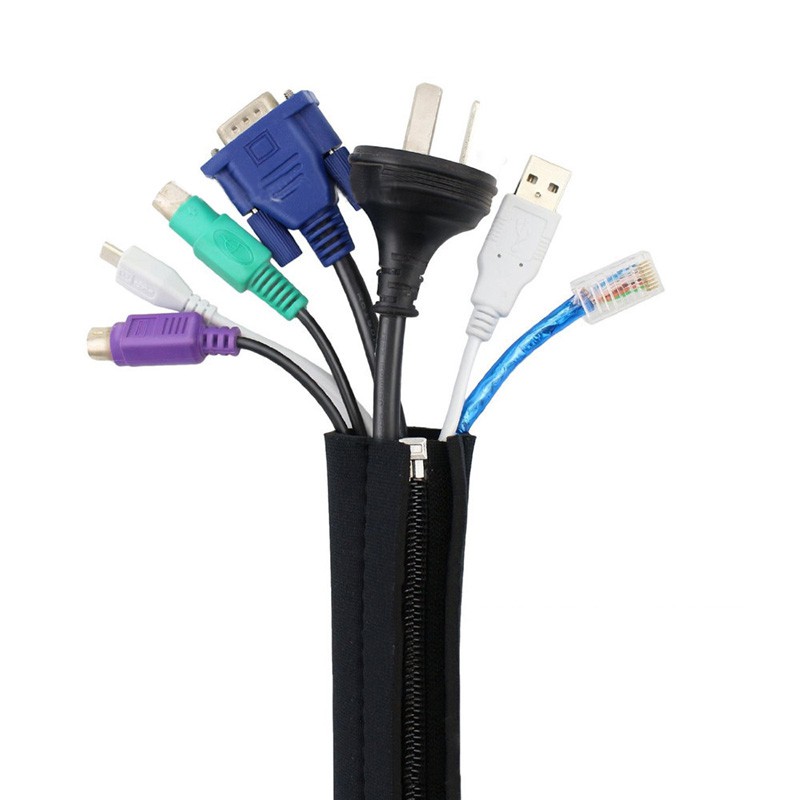 Cable Management Organizer Neoprene Cable Cord Wire Cover Hider Sleeves 4Pack