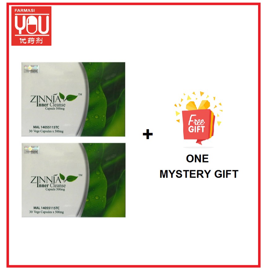 Zinnia Inner Cleanse 2x30 S 500mg Foc Mystery Gift Shopee Singapore