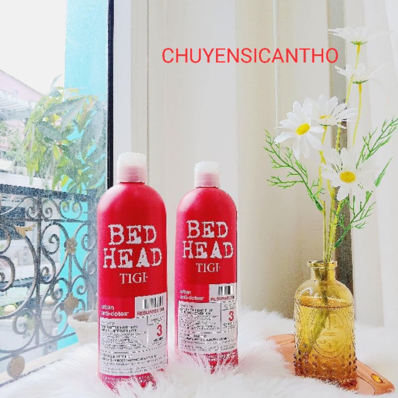 Tigi Bed Head Reha Twin Damaged Hair Recovery Shampoo Pair Red Level