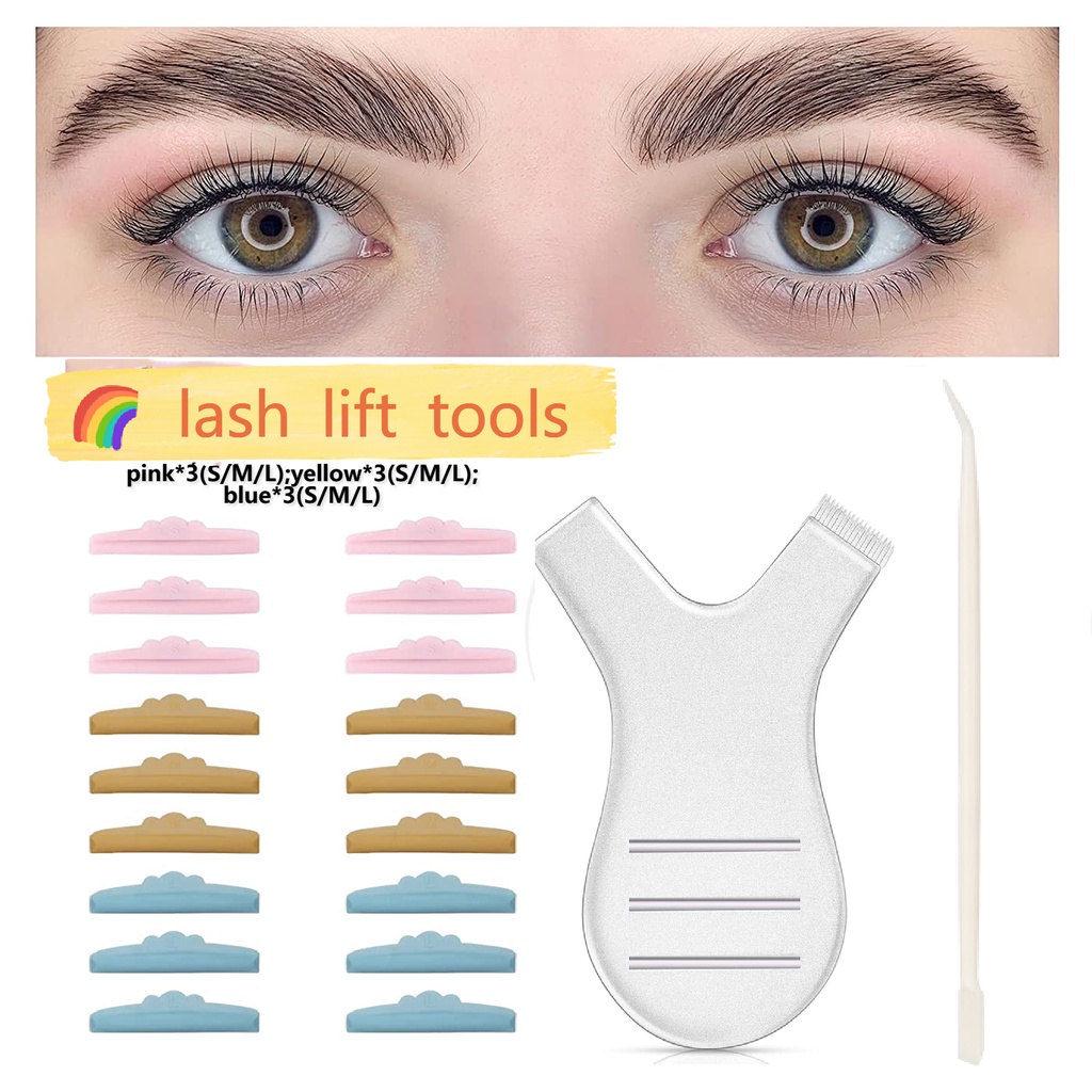 Lash Lift Tools 9 Pairs Silicone Lash Lift Pads/ 10pcs Y shape Silicone ...