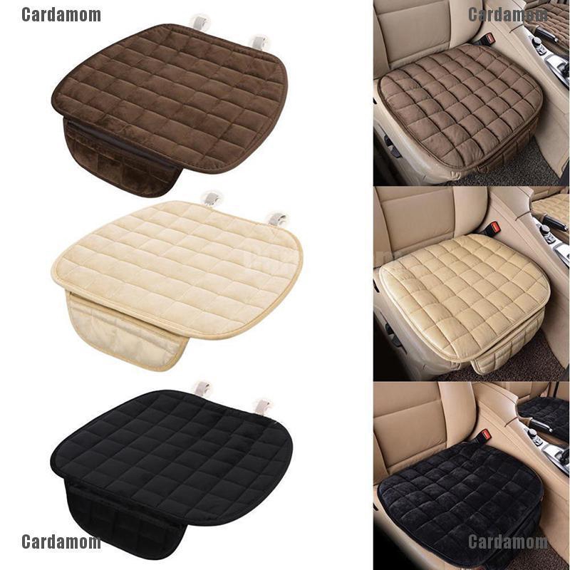 Winter Warm Plush Anti Slip Car Seat Cover Lattice Cushion Auto Chair Mat Pad