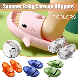 3D Shark Slippers Baby Household Non-slip Soft Bottom Cute Flat Beach Slippers For Girls and Boys