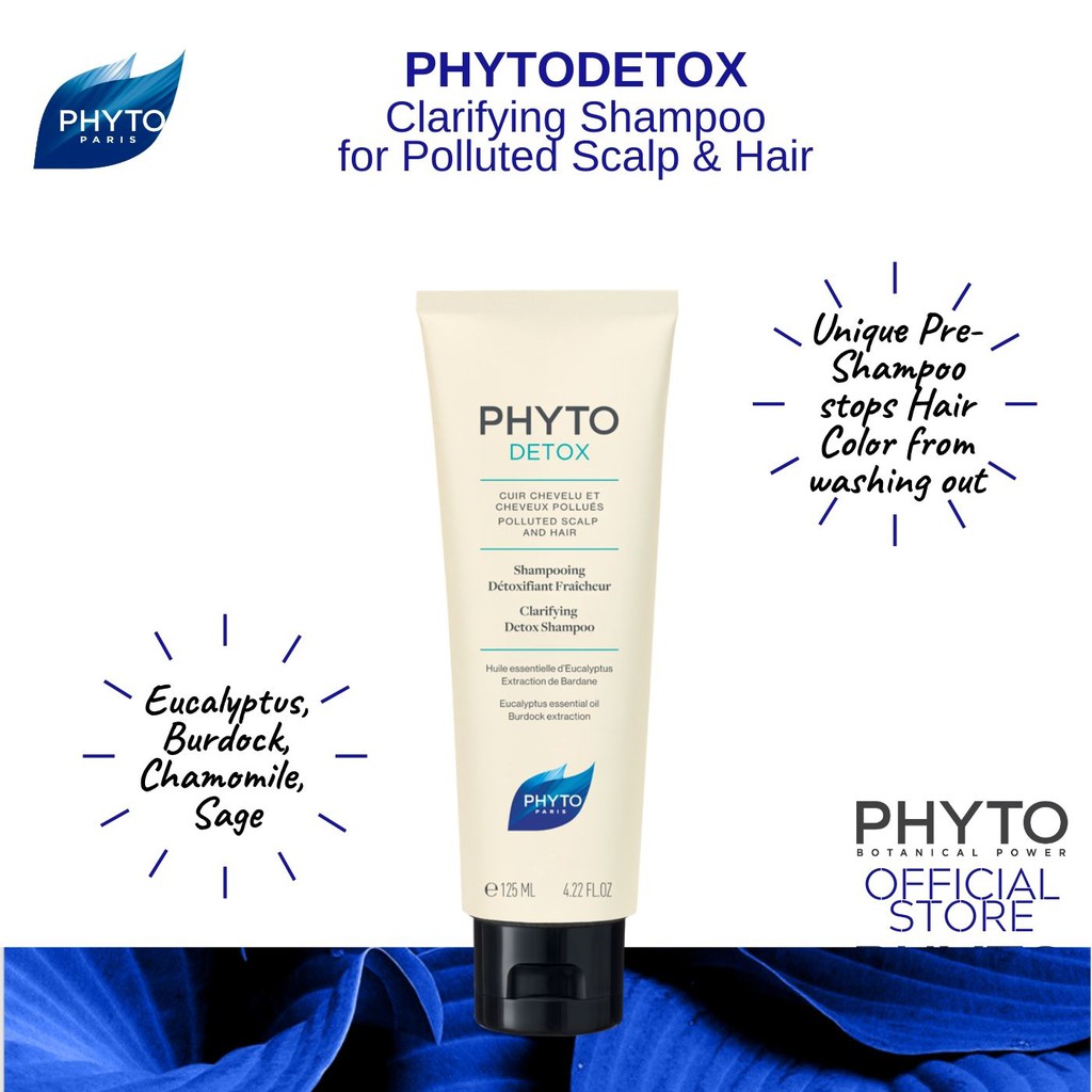 Phyto Phytodetox Clarifying Detox Shampoo 125ml For Polluted Scalp And Hair Shopee Singapore