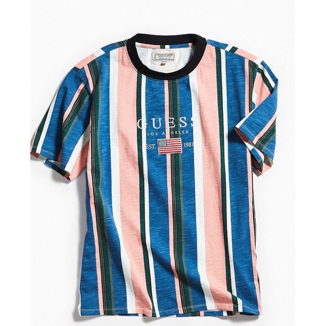 t shirt guess striped