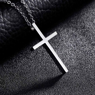 Image of thu nhỏ Bbyter Titanium Steel Cross Pendant Necklace for Men Women Minimalist Jewelry Male Female Prayer Necklaces #3