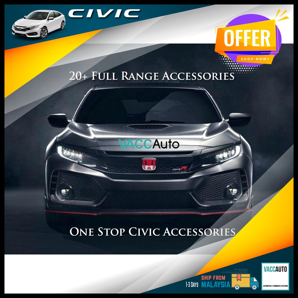 Honda Civic Fc Full Range Car Accessories Carbon Fiber Type R Vacc Auto 2016 2021 Shopee Singapore