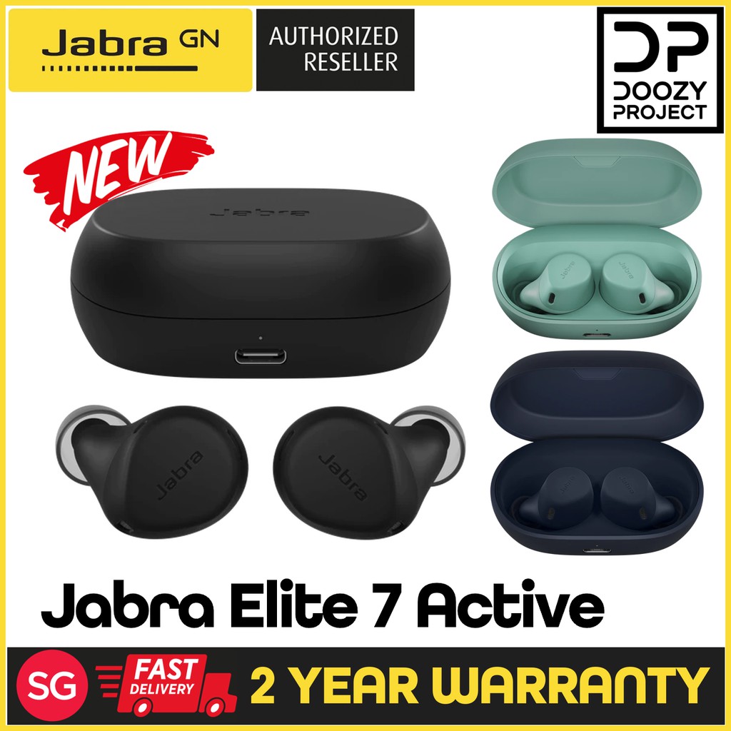 Jabra Elite 7 Active True Wireless Sports Ear Buds, Adjustable Active